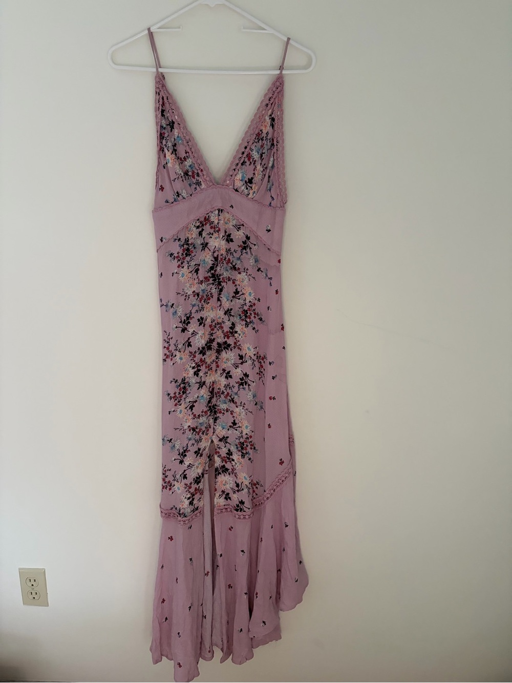 Intimately Free Cloud Pink Paradise Floral V-Neck Maxi Dress